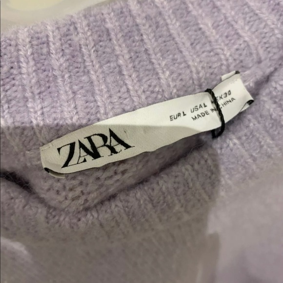 lilac alpaca wool blend soft knit sweater - Picture 5 of 6